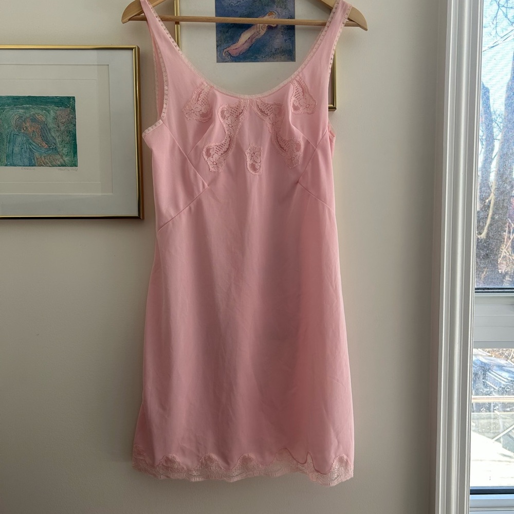 Vintage pink slip dress